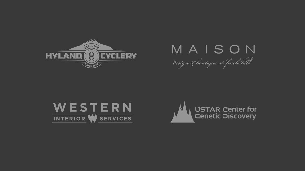 Logos and brand identity work by Pixelcrane