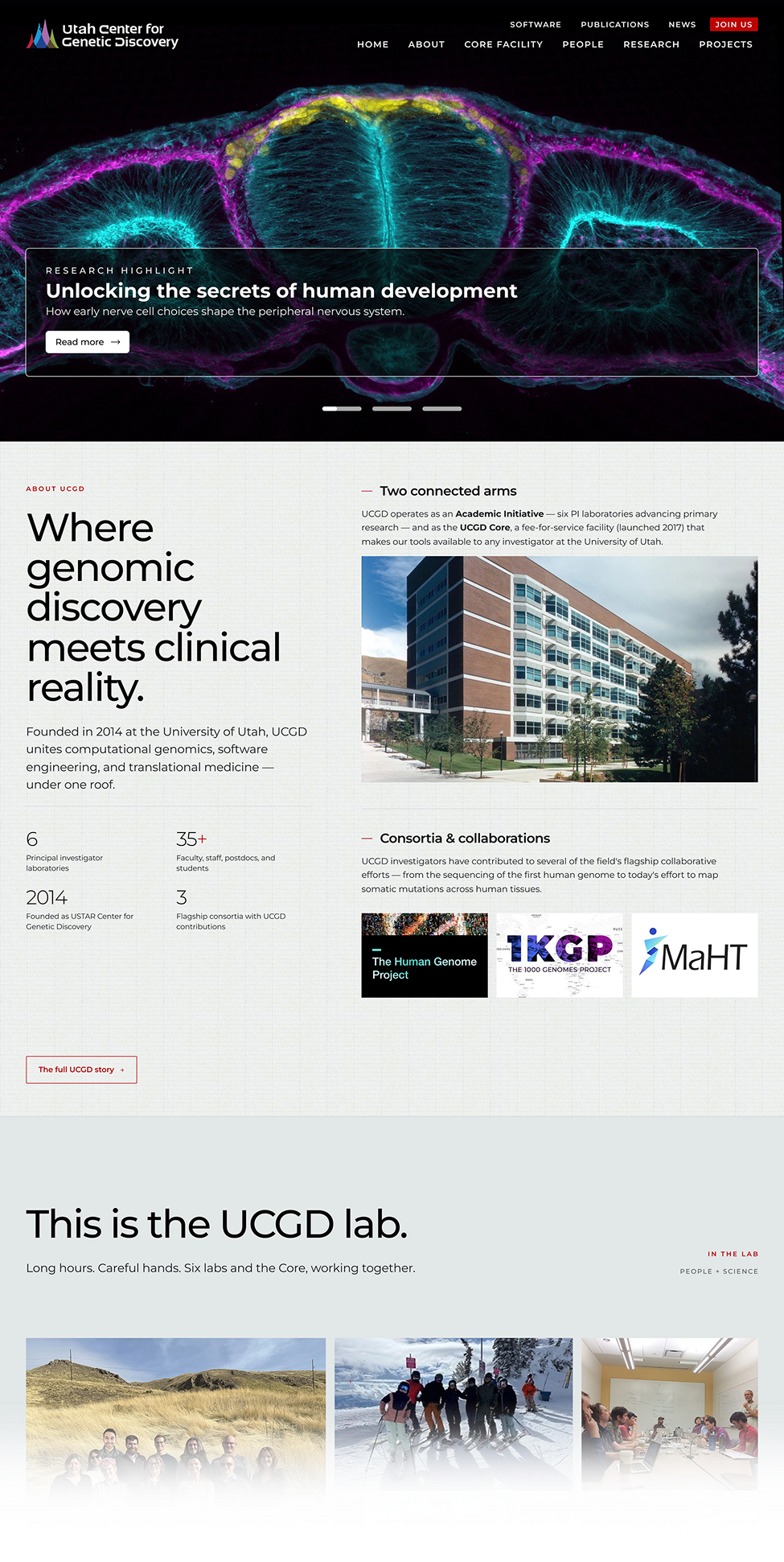 UCGD homepage design