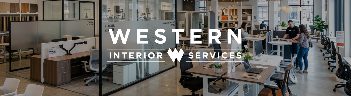 Western Interior Services showroom with logo