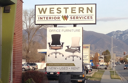Western Interior roadside sign